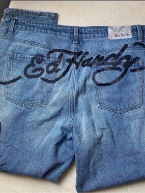 Ed Hardy “ Death Before Dishonor “ Denim Jeans sz38